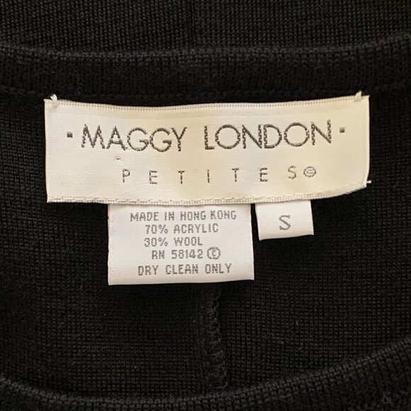 Maggy London Sleeveless Tank/Sheath Midi Dress Sz PS Black 58F - Picture 6 of 6